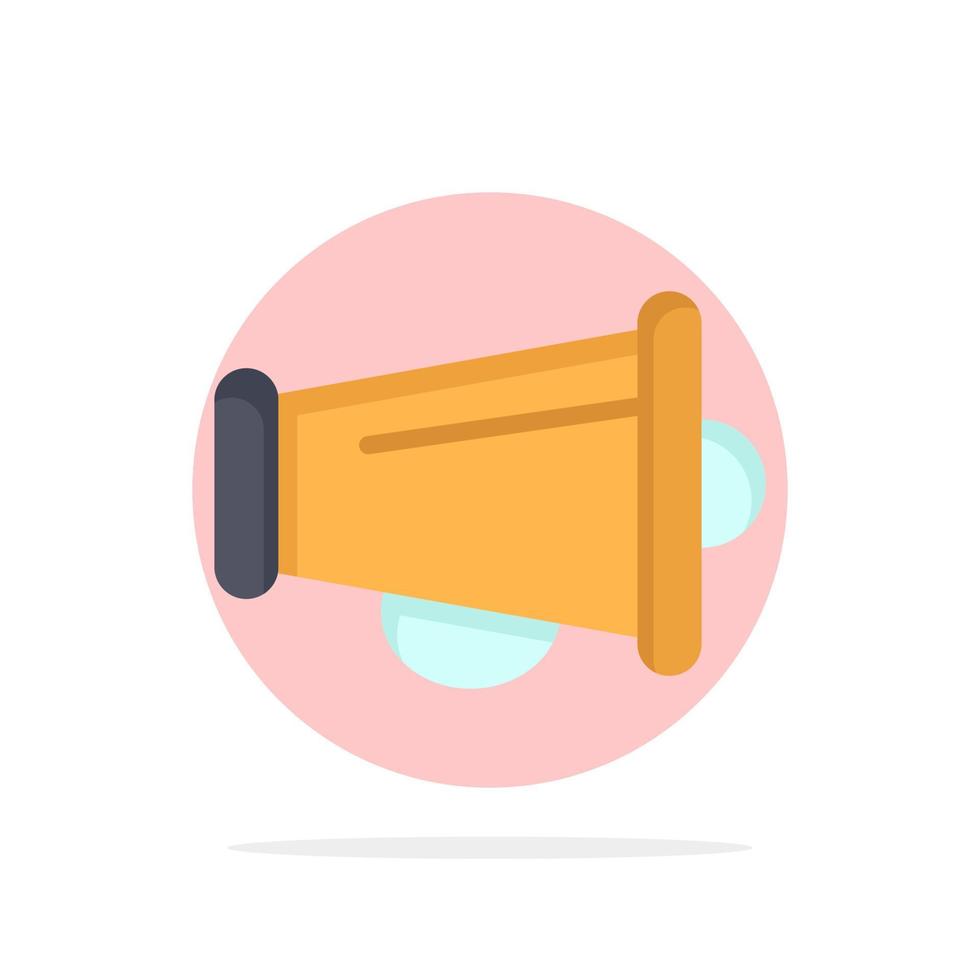 Megaphone Announce Marketing Speaker Abstract Circle Background Flat color Icon vector