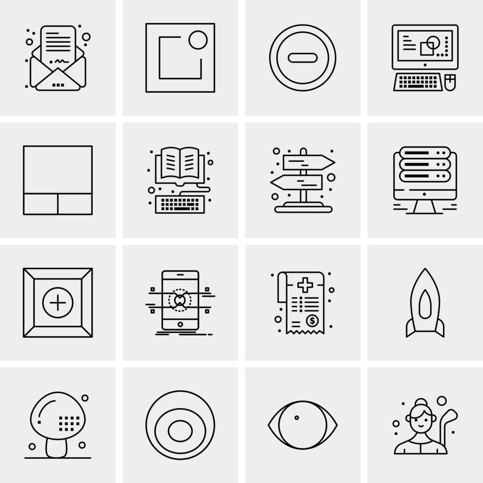 16 Universal Business Icons Vector Creative Icon Illustration to use in web and Mobile Related project