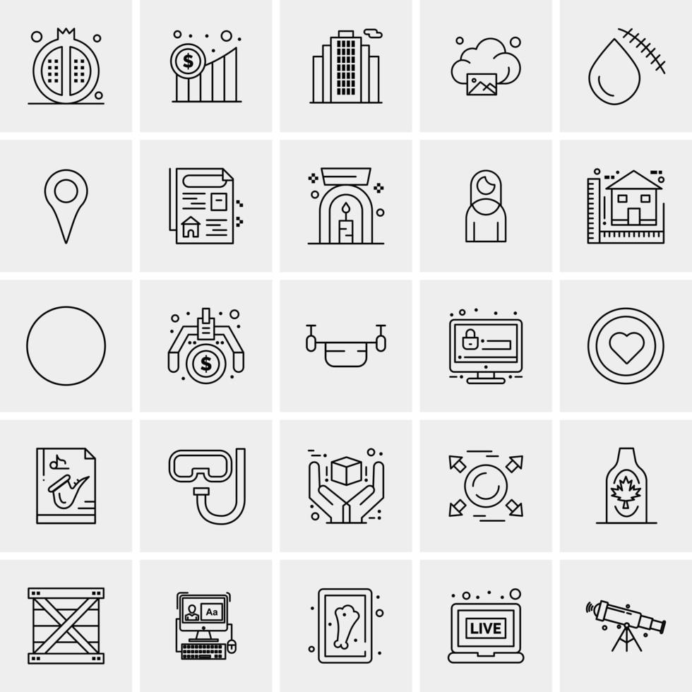 25 Universal Business Icons Vector Creative Icon Illustration to use in web and Mobile Related project