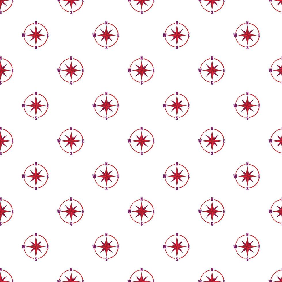 Sign of compass pattern, cartoon style vector