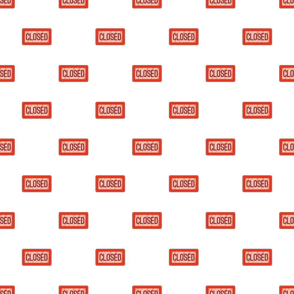 Closed sign pattern, cartoon style vector