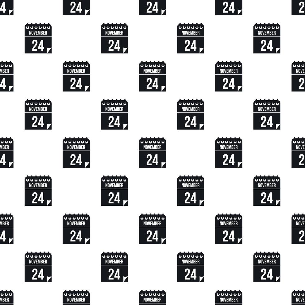 24 november calendar pattern, simple style vector