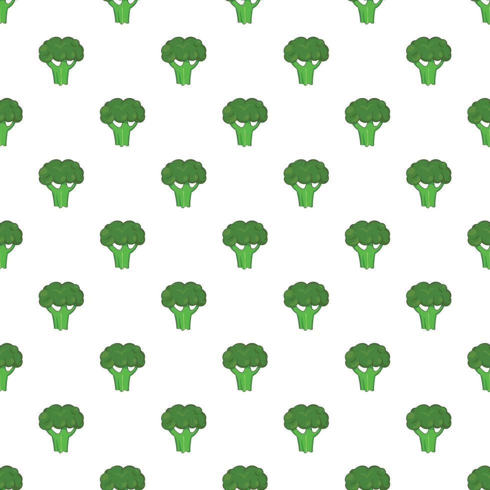 Broccoli pattern, cartoon style vector