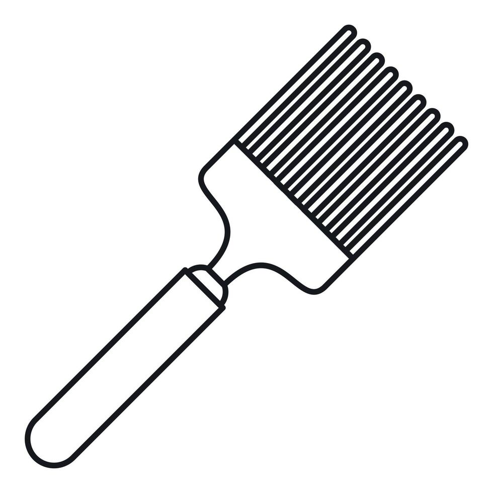 Brush icon, outline style vector