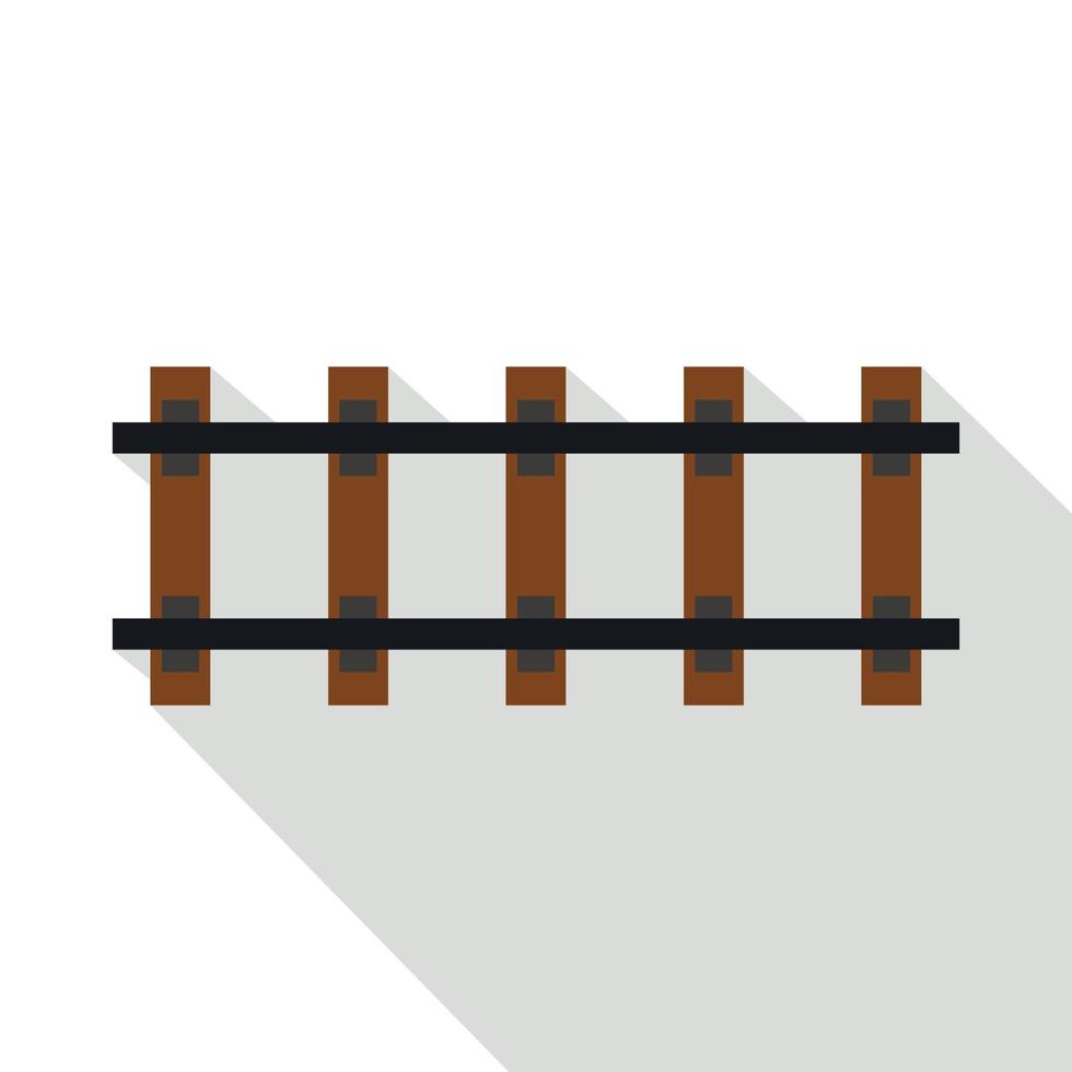 Railway icon, flat style vector