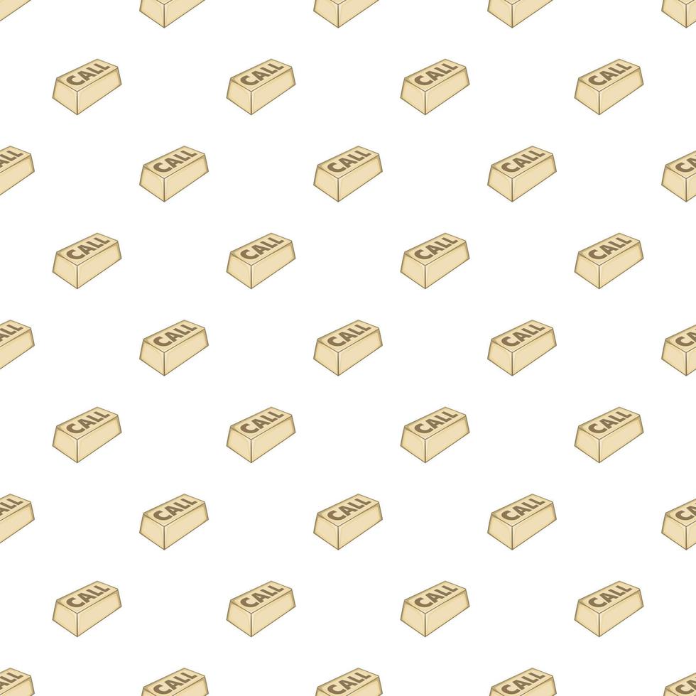 Call button pattern, cartoon style vector