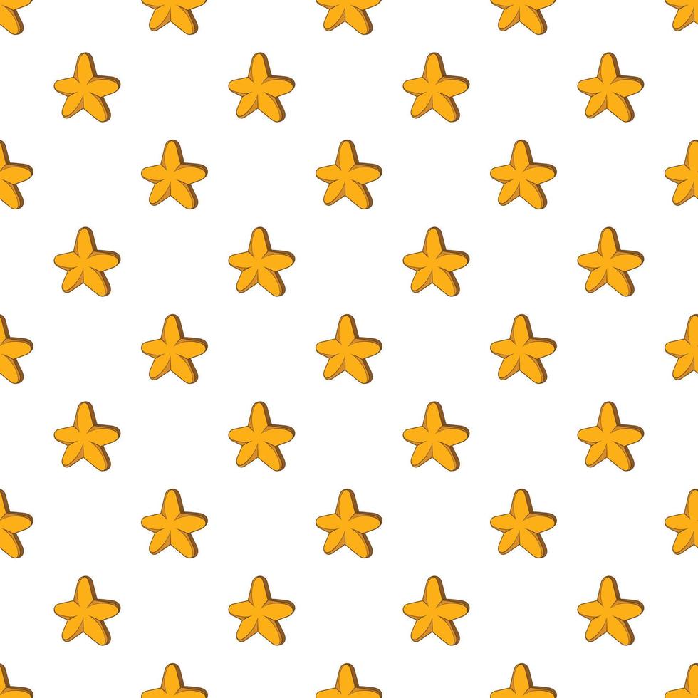 Five pointed star pattern, cartoon style vector