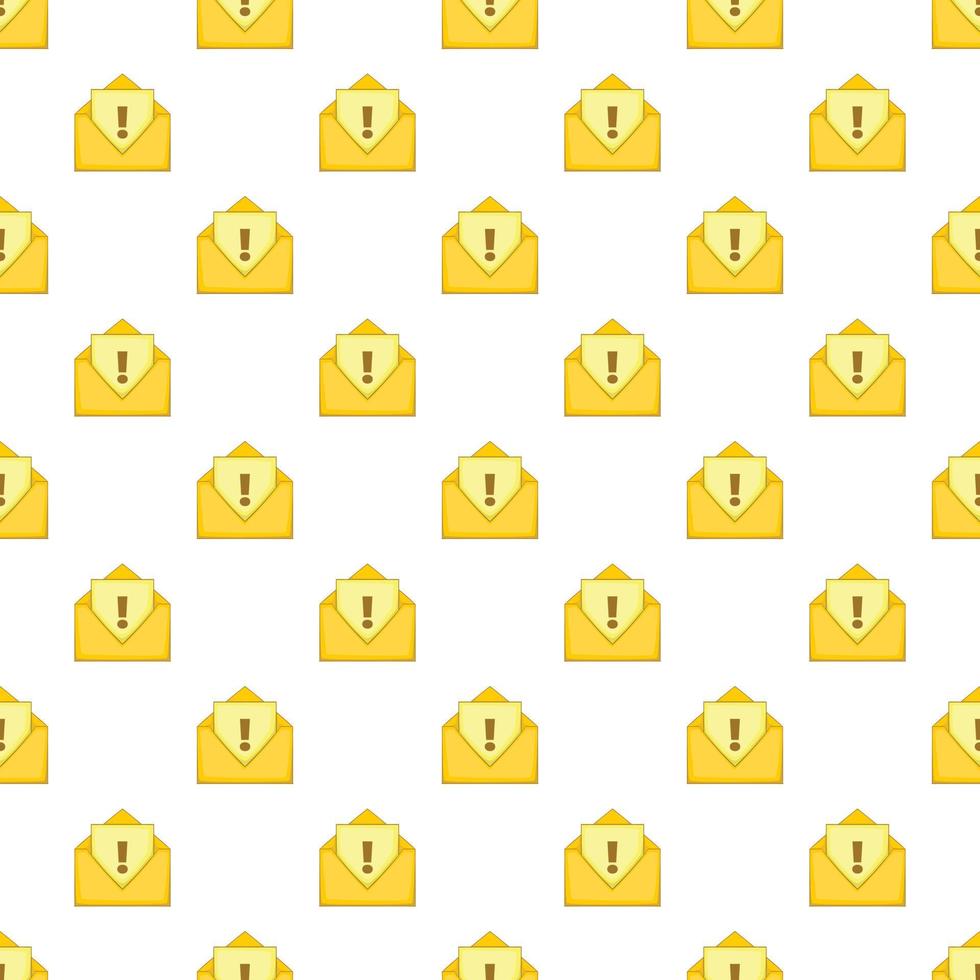 Open envelope with exclamation mark pattern vector