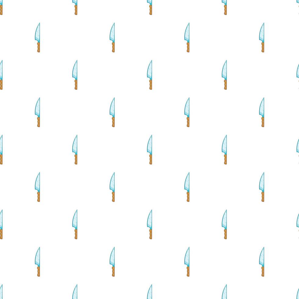Kitchen knife pattern, cartoon style vector