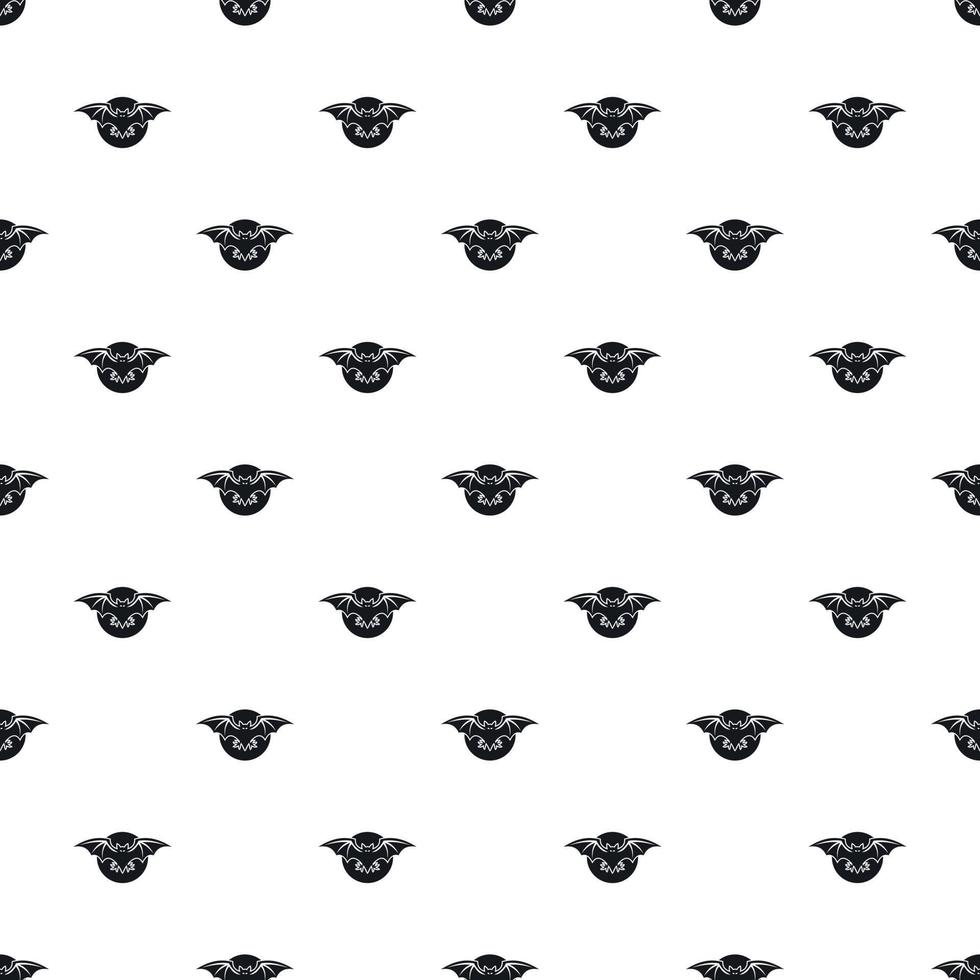 Bat and moon pattern, simple style vector