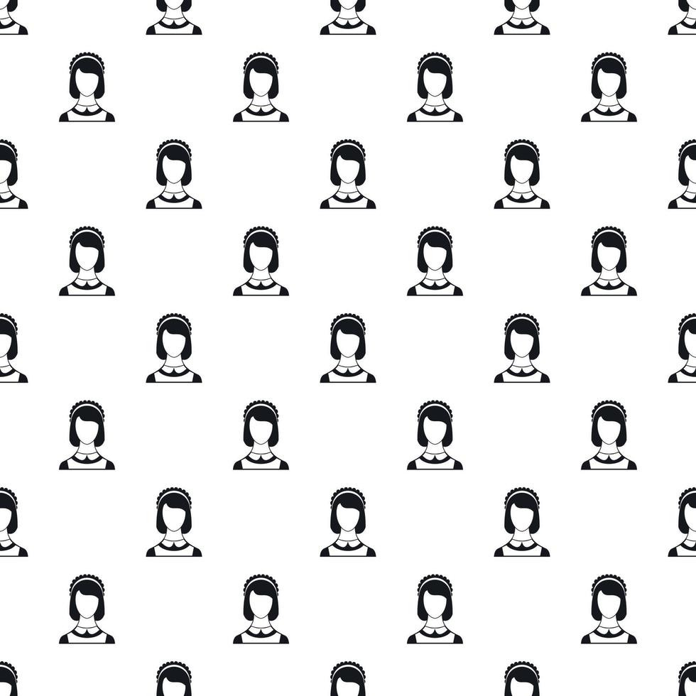 Maid pattern, simple style vector