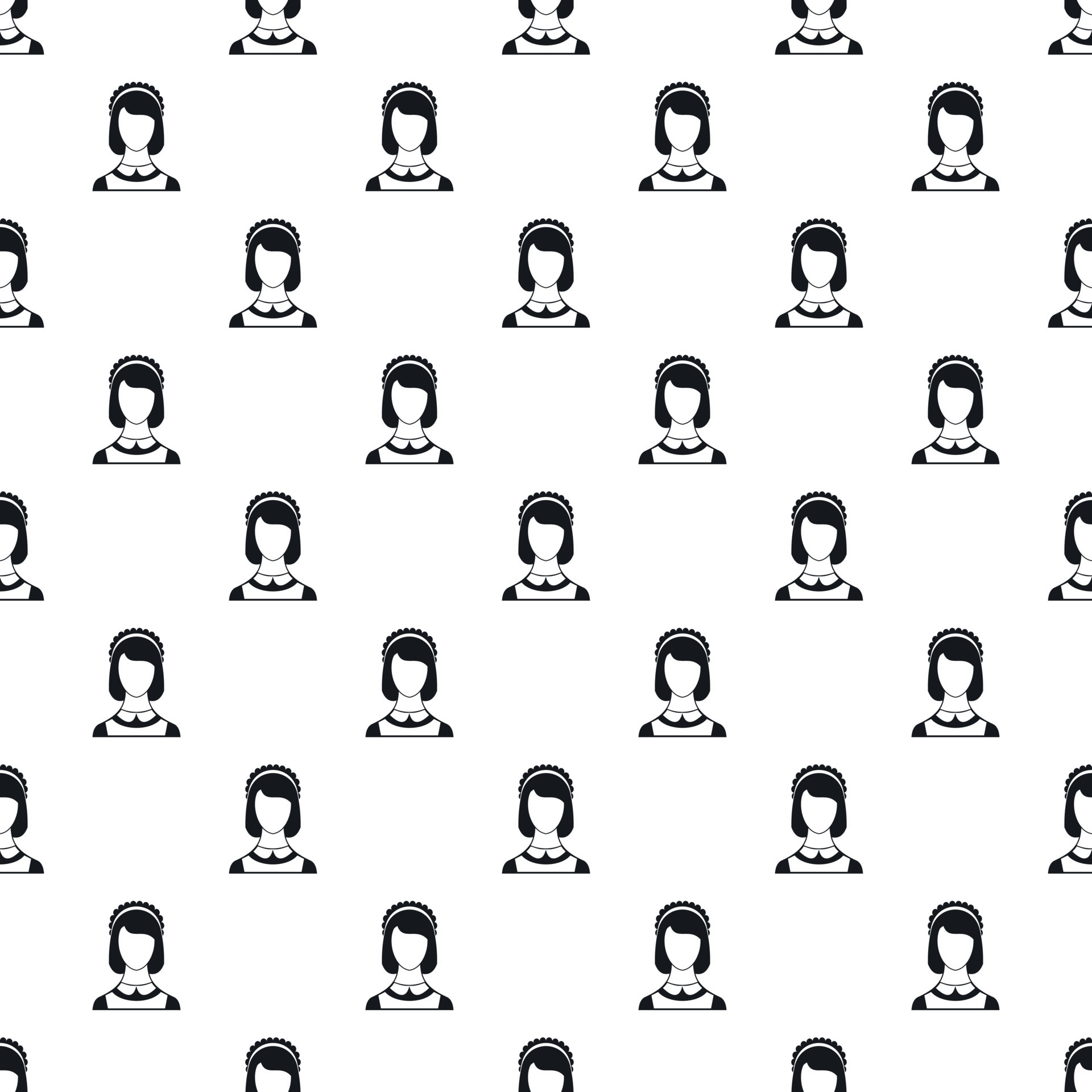 Maid pattern, simple style 14700436 Vector Art at Vecteezy