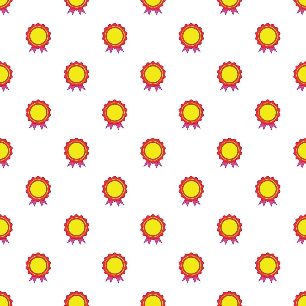 Certified quality label pattern, cartoon style vector