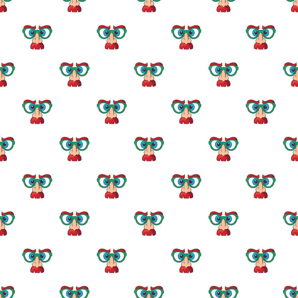 Face of magician pattern, cartoon style vector