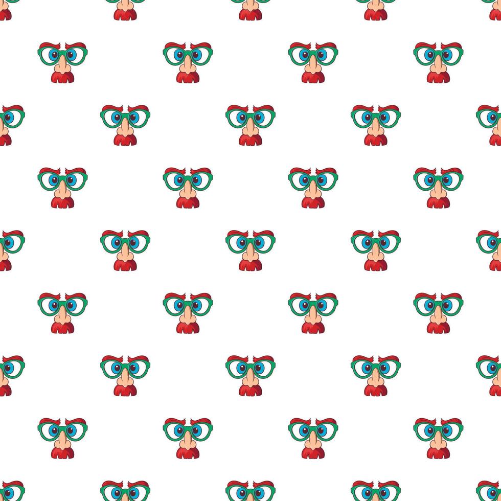 Face of magician pattern, cartoon style vector