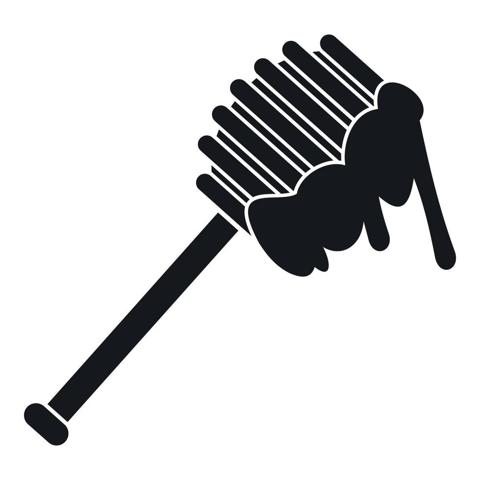 Honey spoon icon, simple style vector