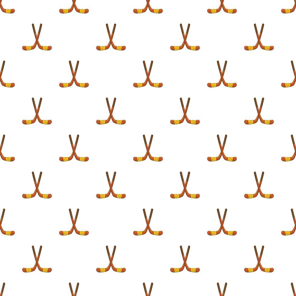 Hockey sticks pattern, cartoon style vector