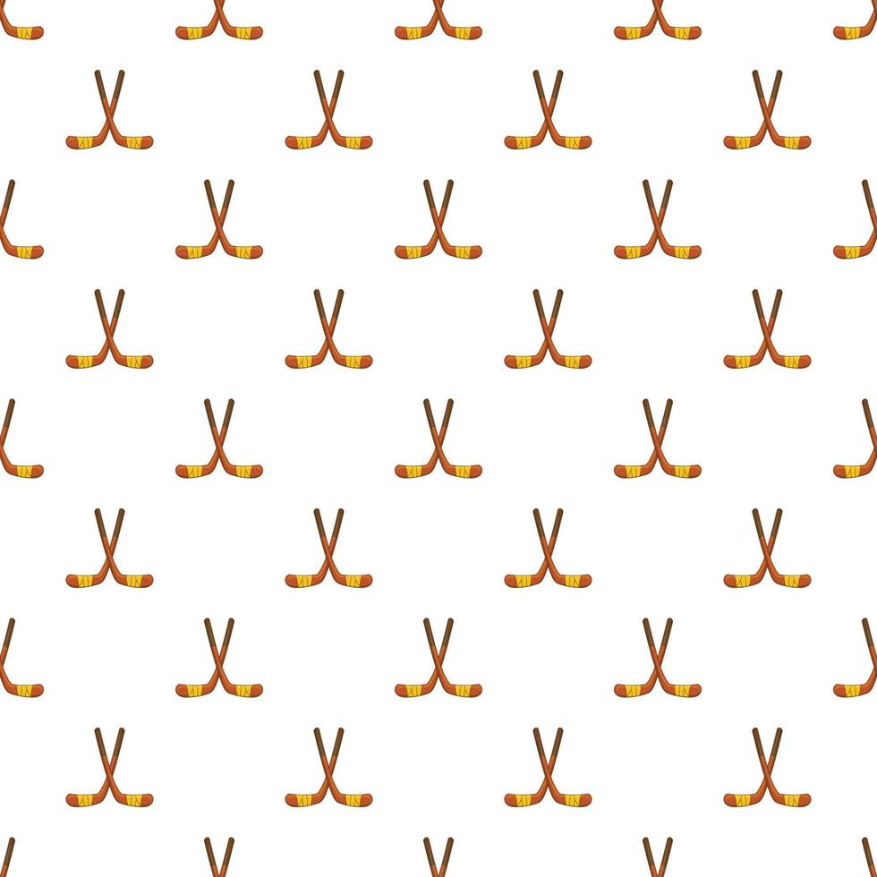 Hockey sticks pattern, cartoon style vector