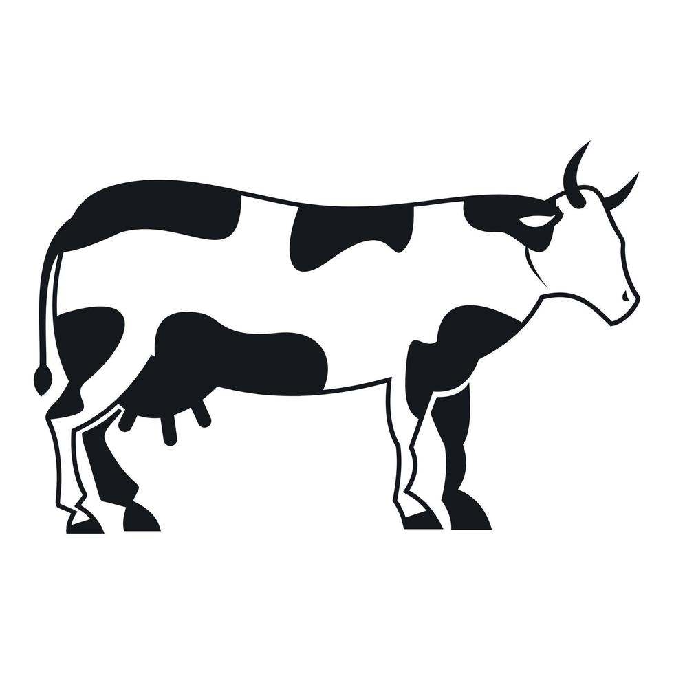 Cow icon, simple style vector