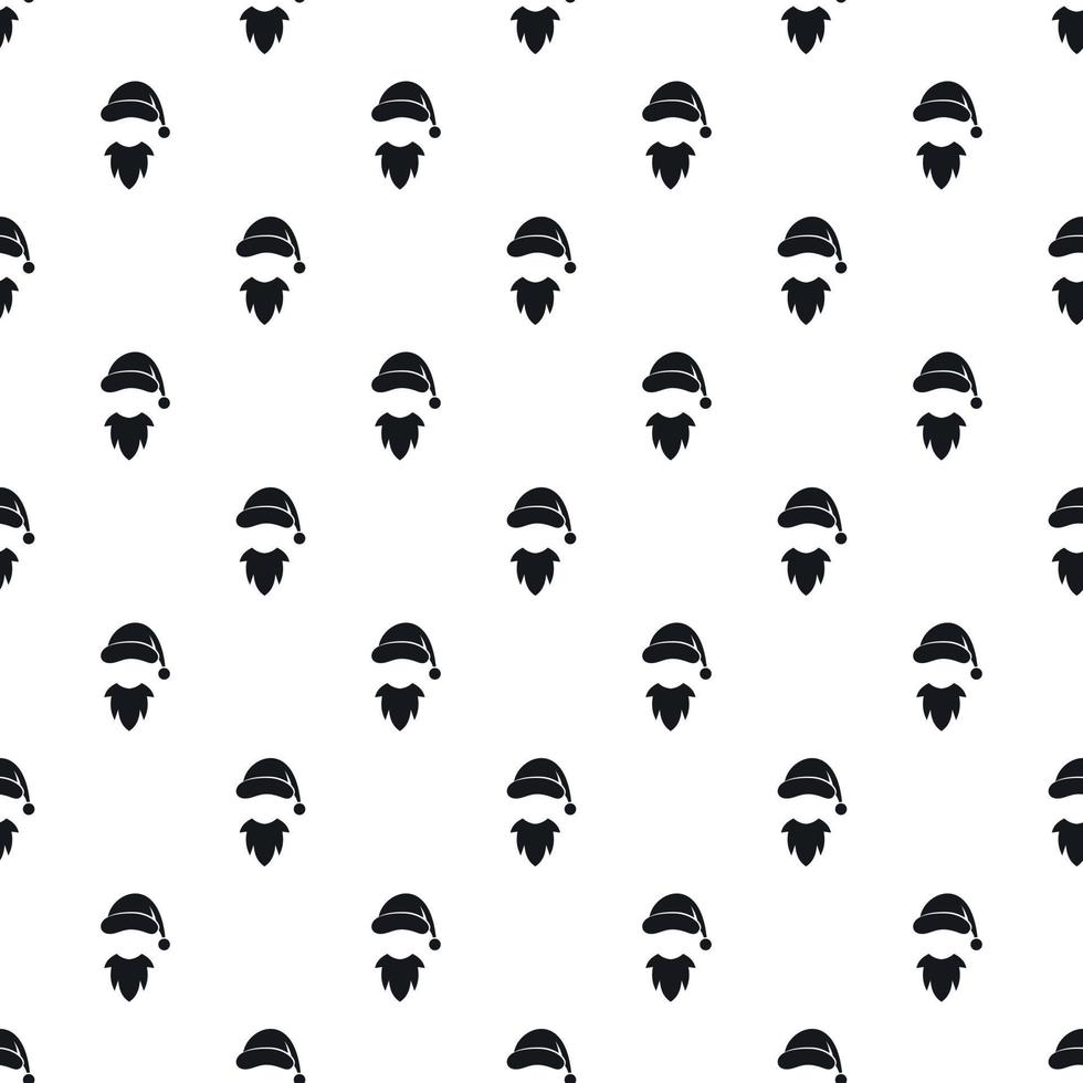 Santa Claus face pattern, simple style vector