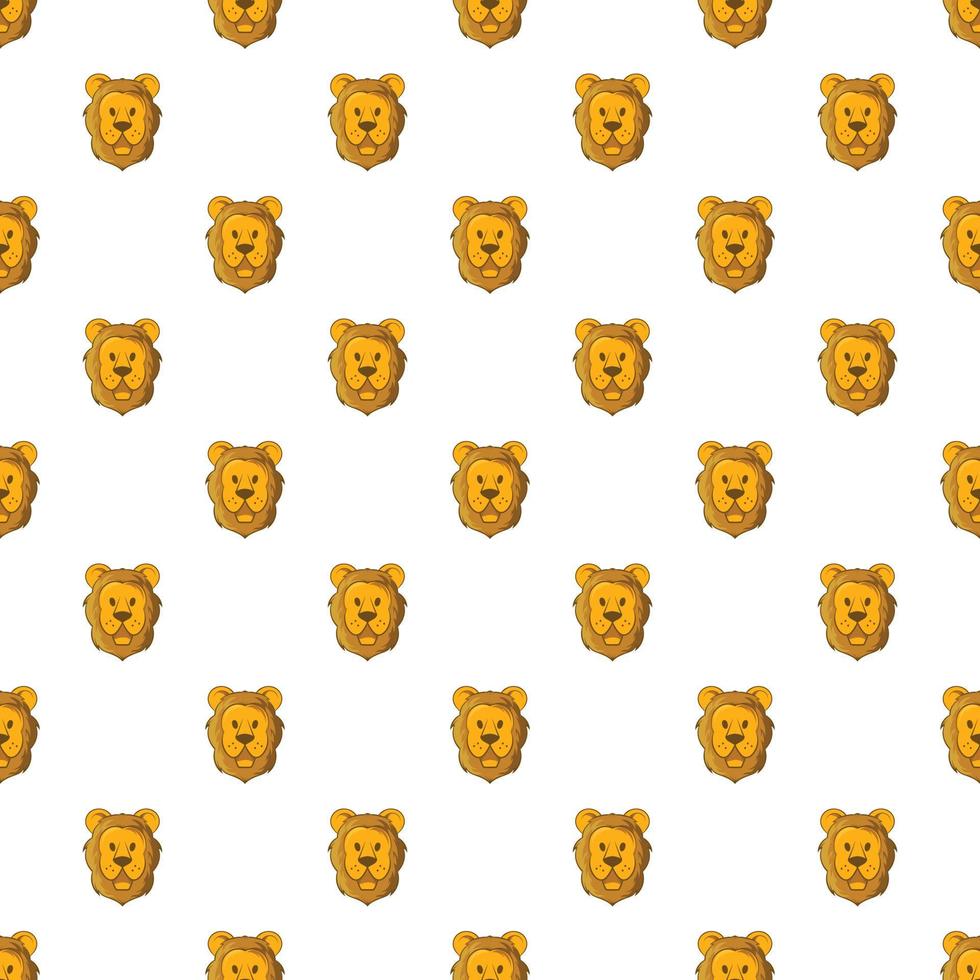 Face of lion pattern, cartoon style vector