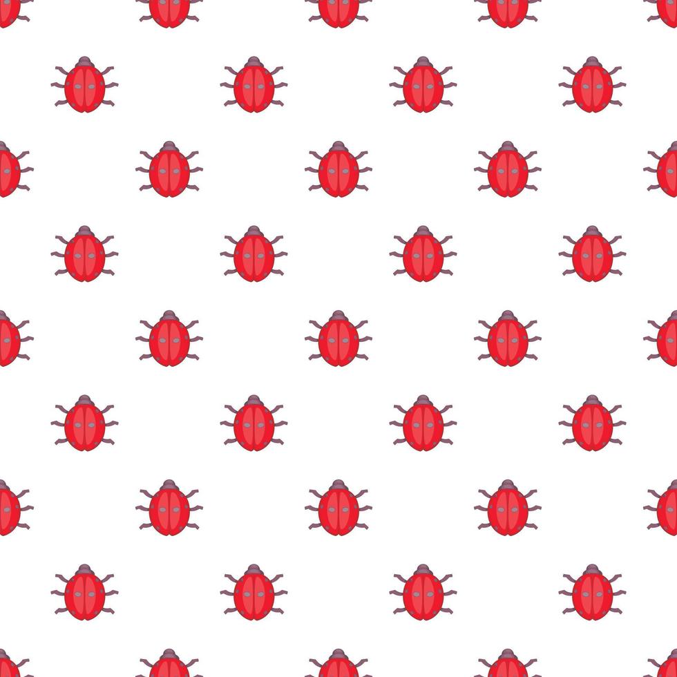 Ladybug pattern, cartoon style vector