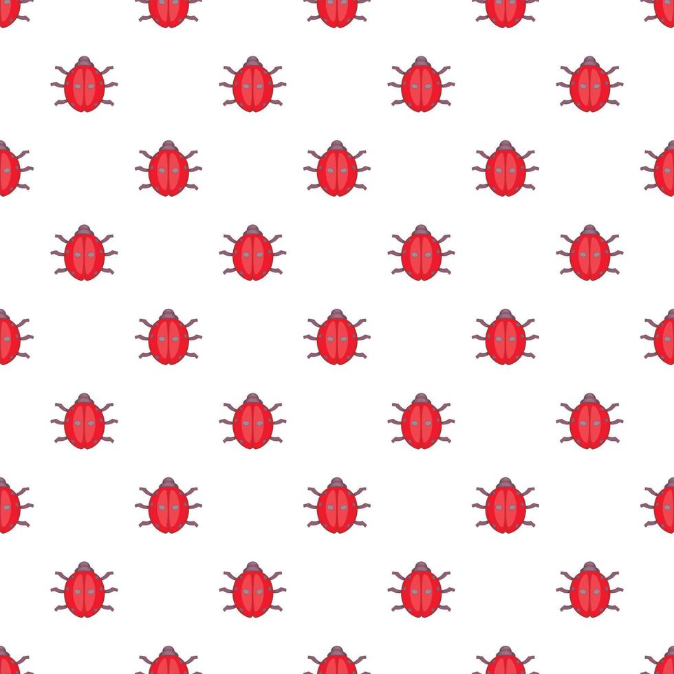 Ladybug pattern, cartoon style vector