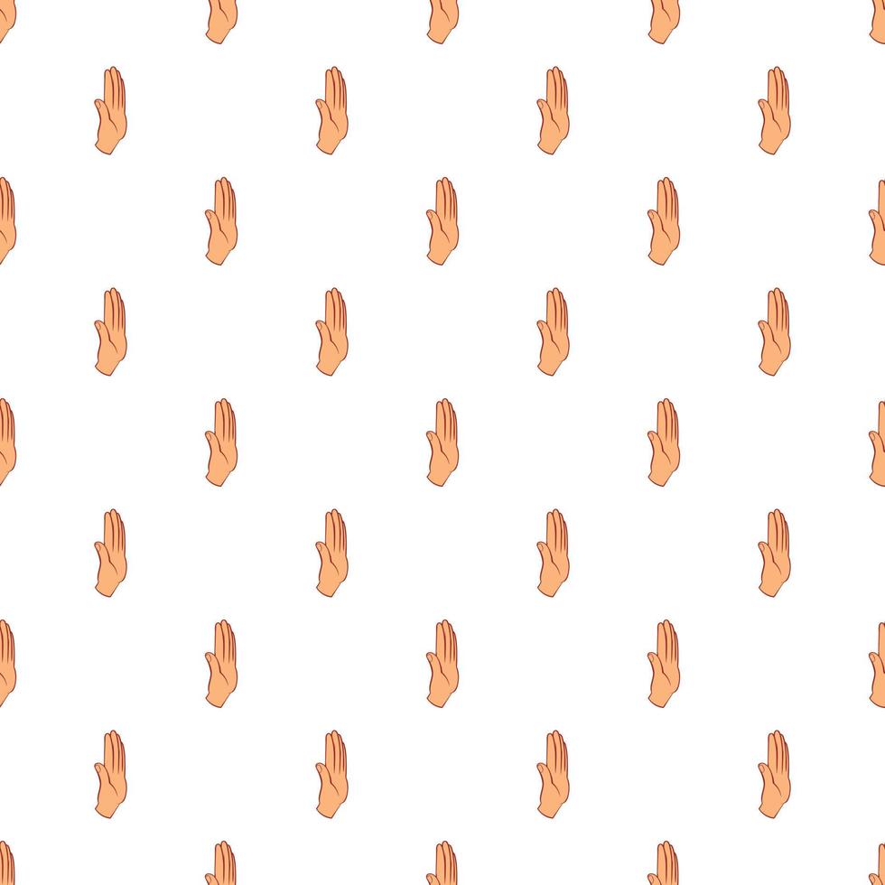 Palm up pattern, cartoon style vector