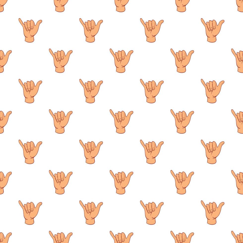 Gesture shaka pattern, cartoon style vector