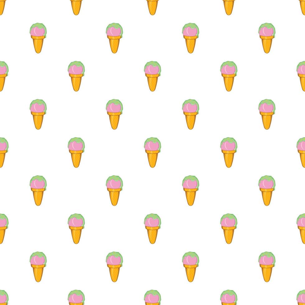 Ice cream pattern, cartoon style vector