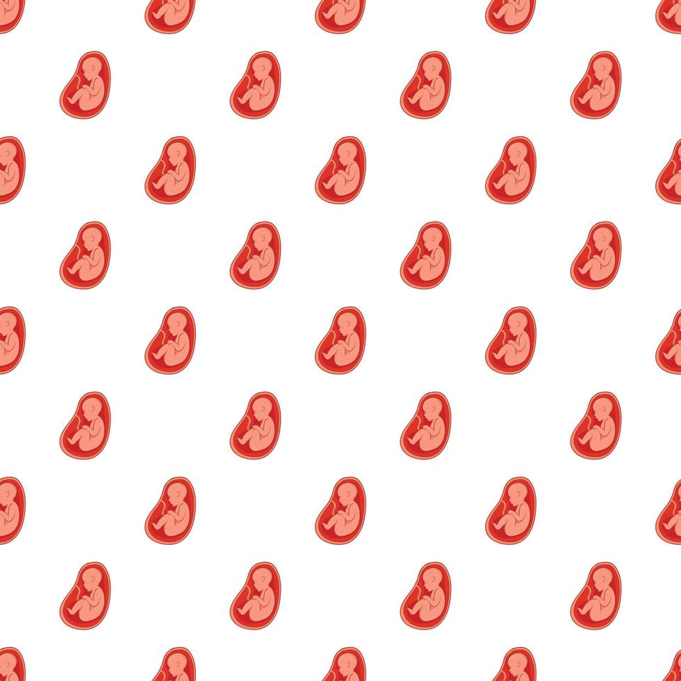 Embryo in stomach pattern, cartoon style vector