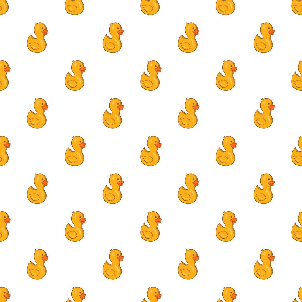 Rubber duck pattern, cartoon style vector