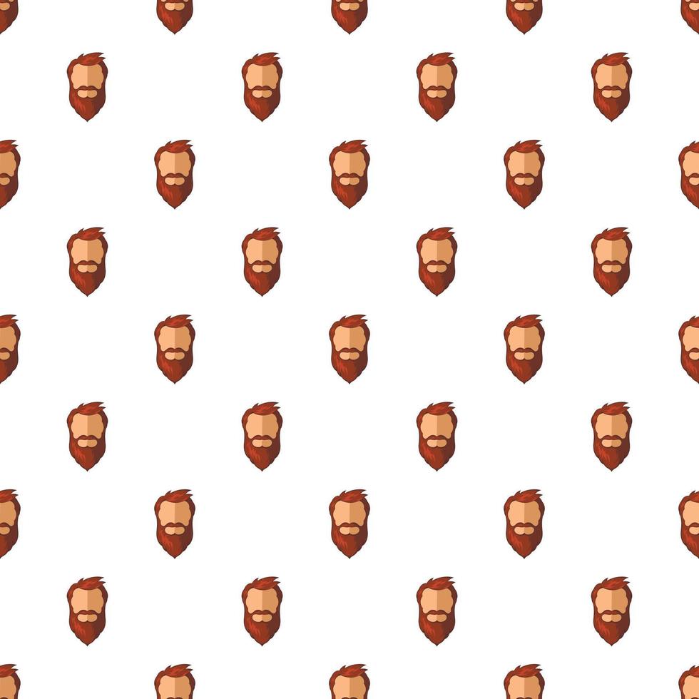 Avatar man with beard pattern, cartoon style vector