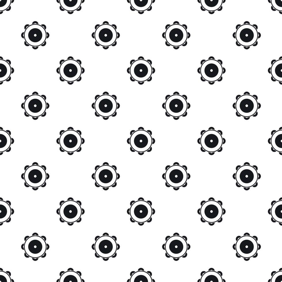 Tambourine pattern, simple style vector