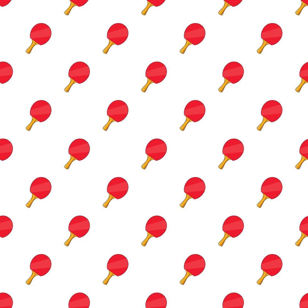 Table tennis racket pattern, cartoon style vector