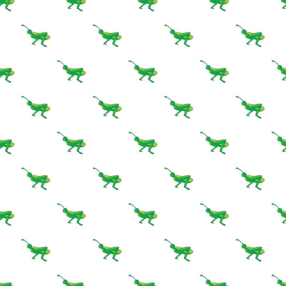 Grasshopper pattern, cartoon style vector