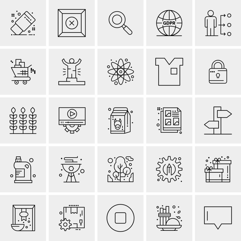 25 Universal Business Icons Vector Creative Icon Illustration to use in web and Mobile Related project