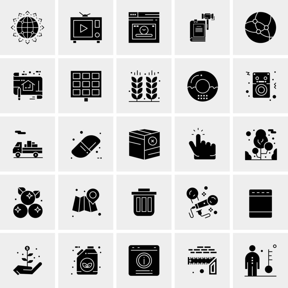 25 iconos de negocios universales vector ilustración de icono creativo para usar en proyectos relacionados con la web y dispositivos móviles