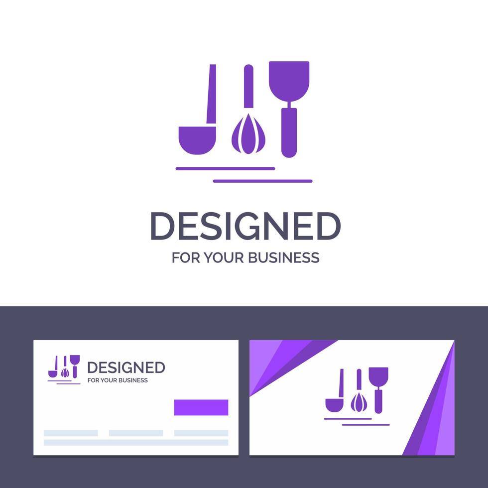 Creative Business Card and Logo template Cutlery Hotel Service Travel Vector Illustration