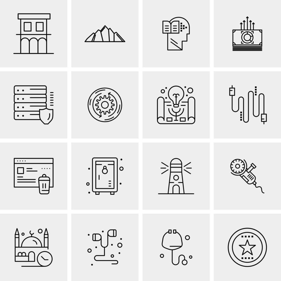 16 Universal Business Icons Vector Creative Icon Illustration to use in web and Mobile Related project