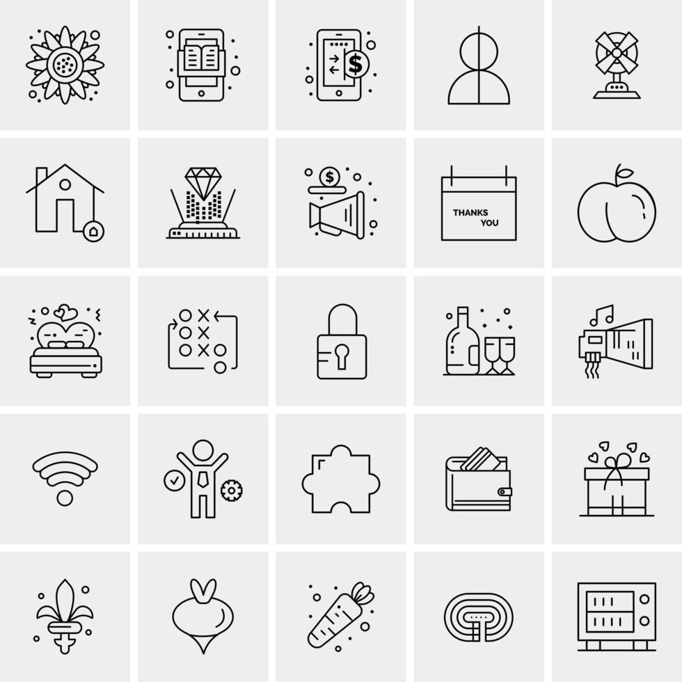 25 Universal Business Icons Vector Creative Icon Illustration to use in web and Mobile Related project