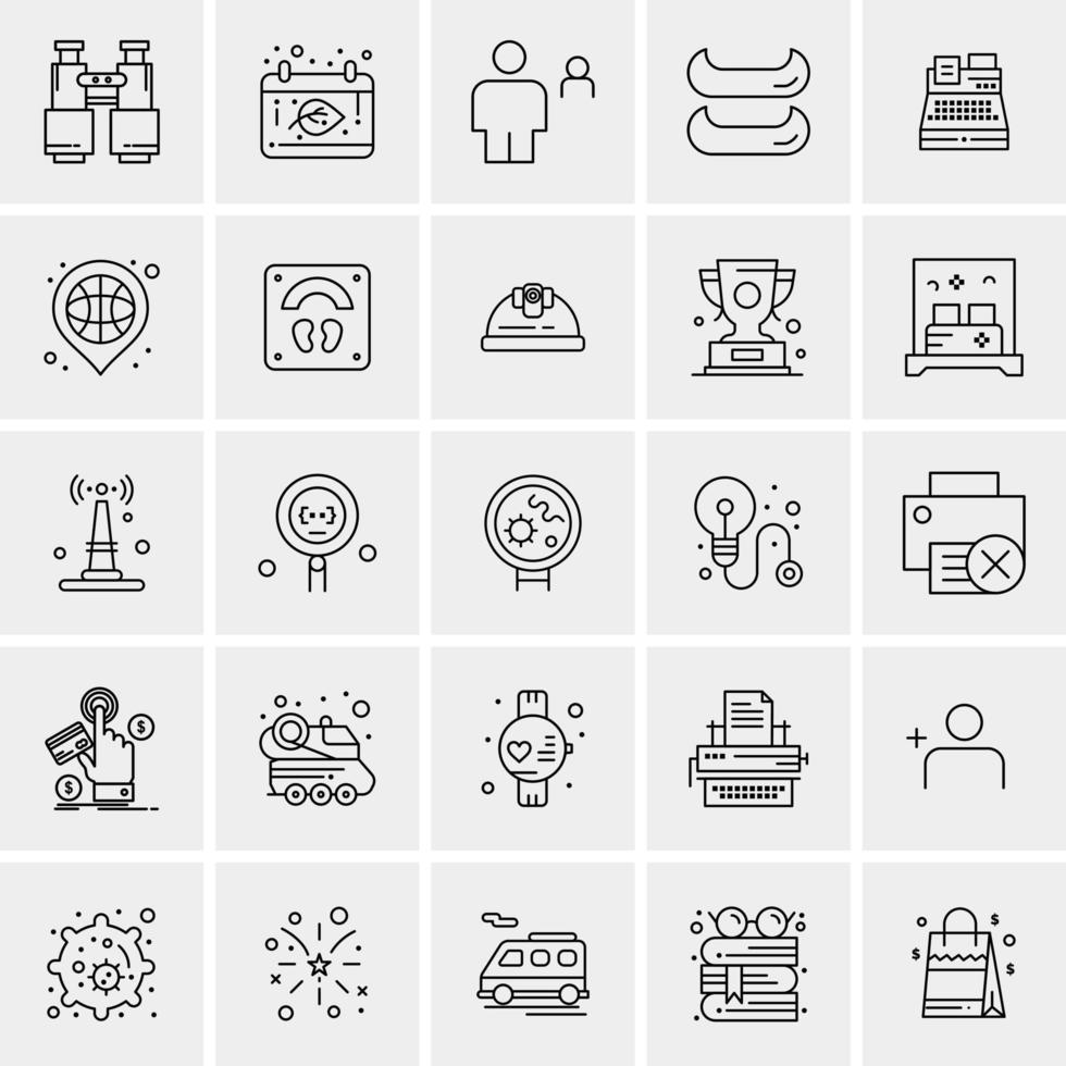 25 iconos de negocios universales vector ilustración de icono creativo para usar en proyectos relacionados con la web y dispositivos móviles