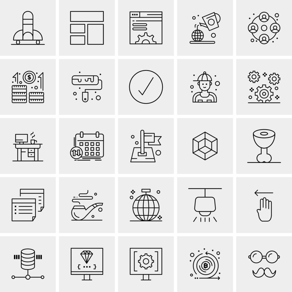 25 Universal Business Icons Vector Creative Icon Illustration to use in web and Mobile Related project