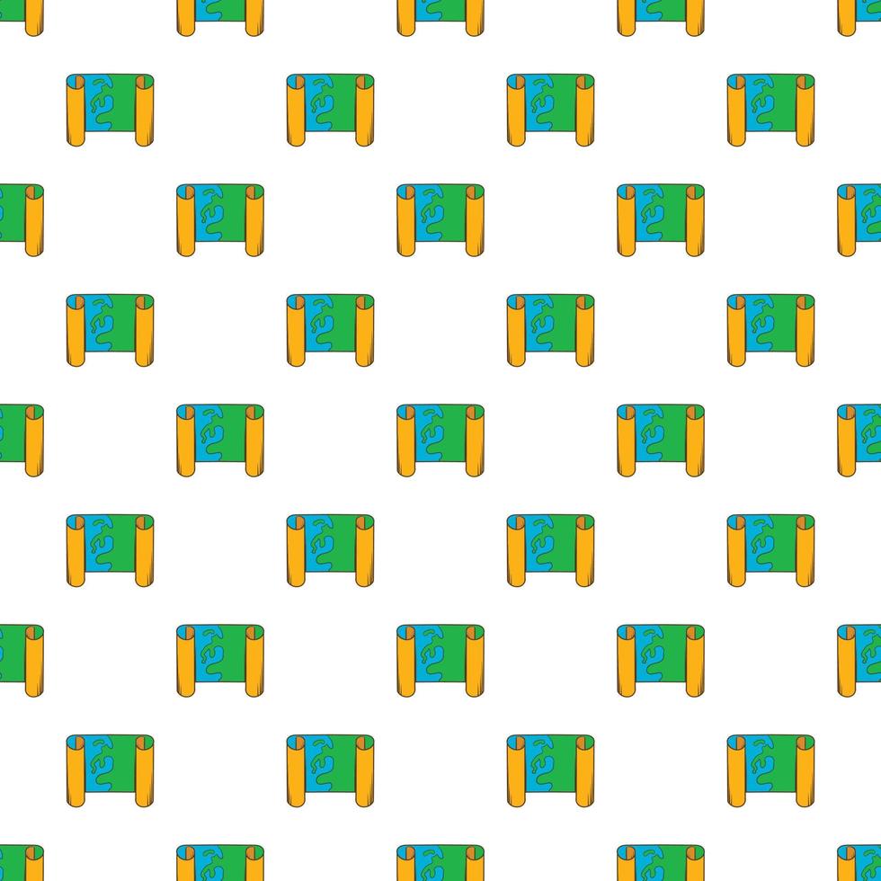 Road map pattern, cartoon style vector