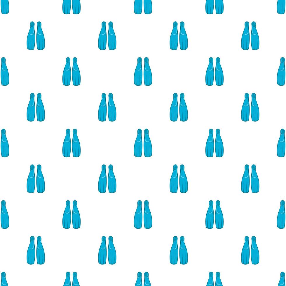 Fins for diving pattern, cartoon style vector