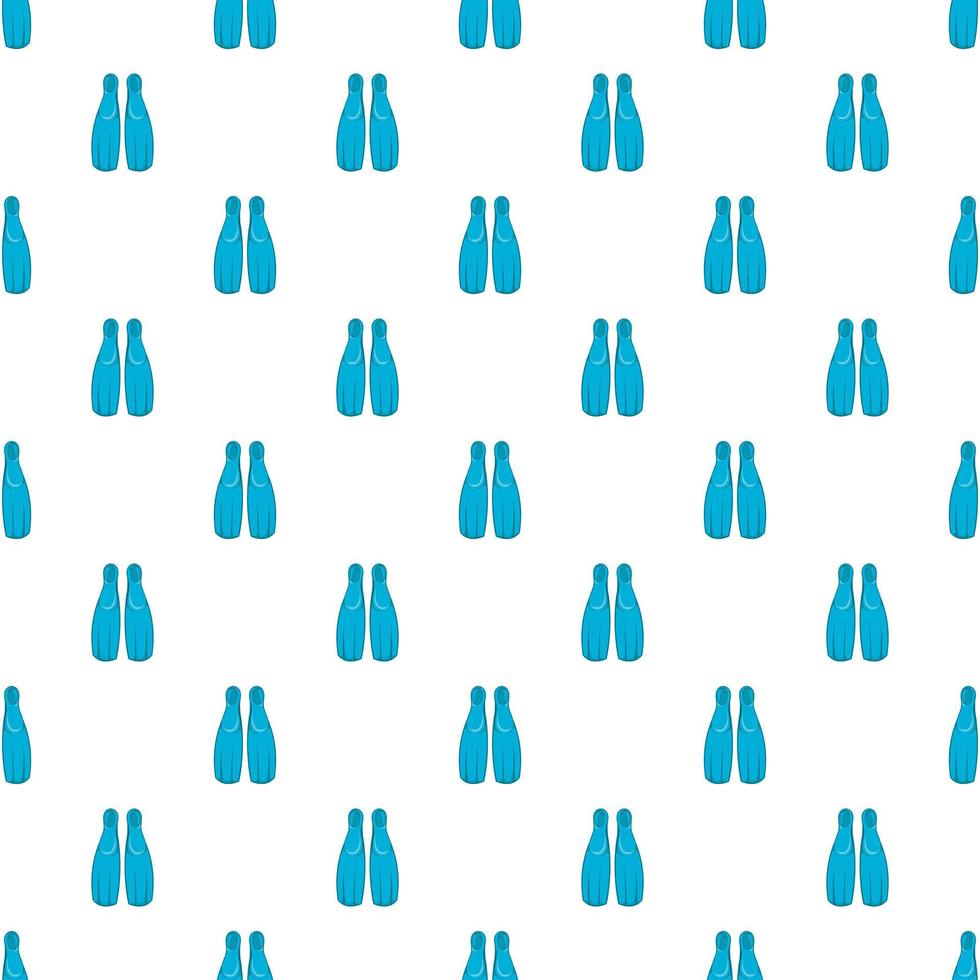 Fins for diving pattern, cartoon style vector