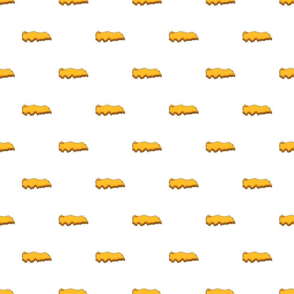 Yellow Turkey map pattern, cartoon style vector