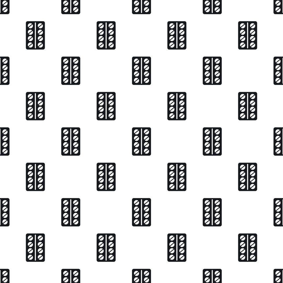 Round pills in a blister pack pattern simple style vector