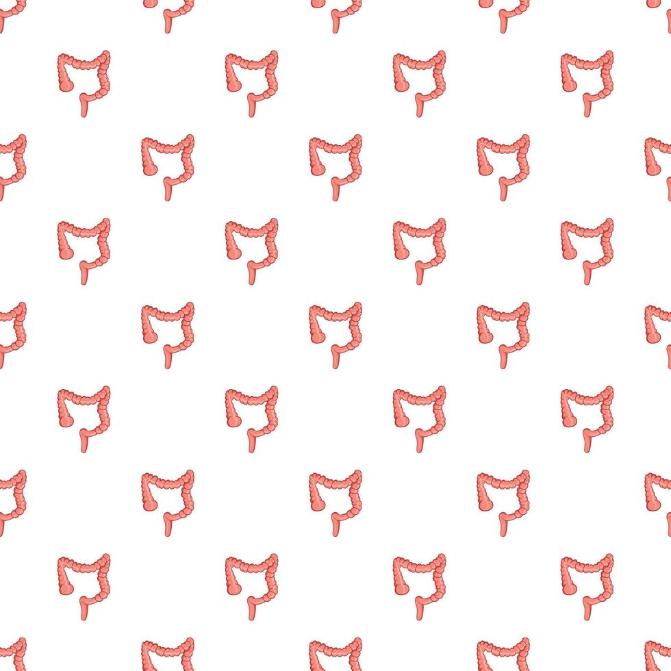 Intestine pattern, cartoon style vector
