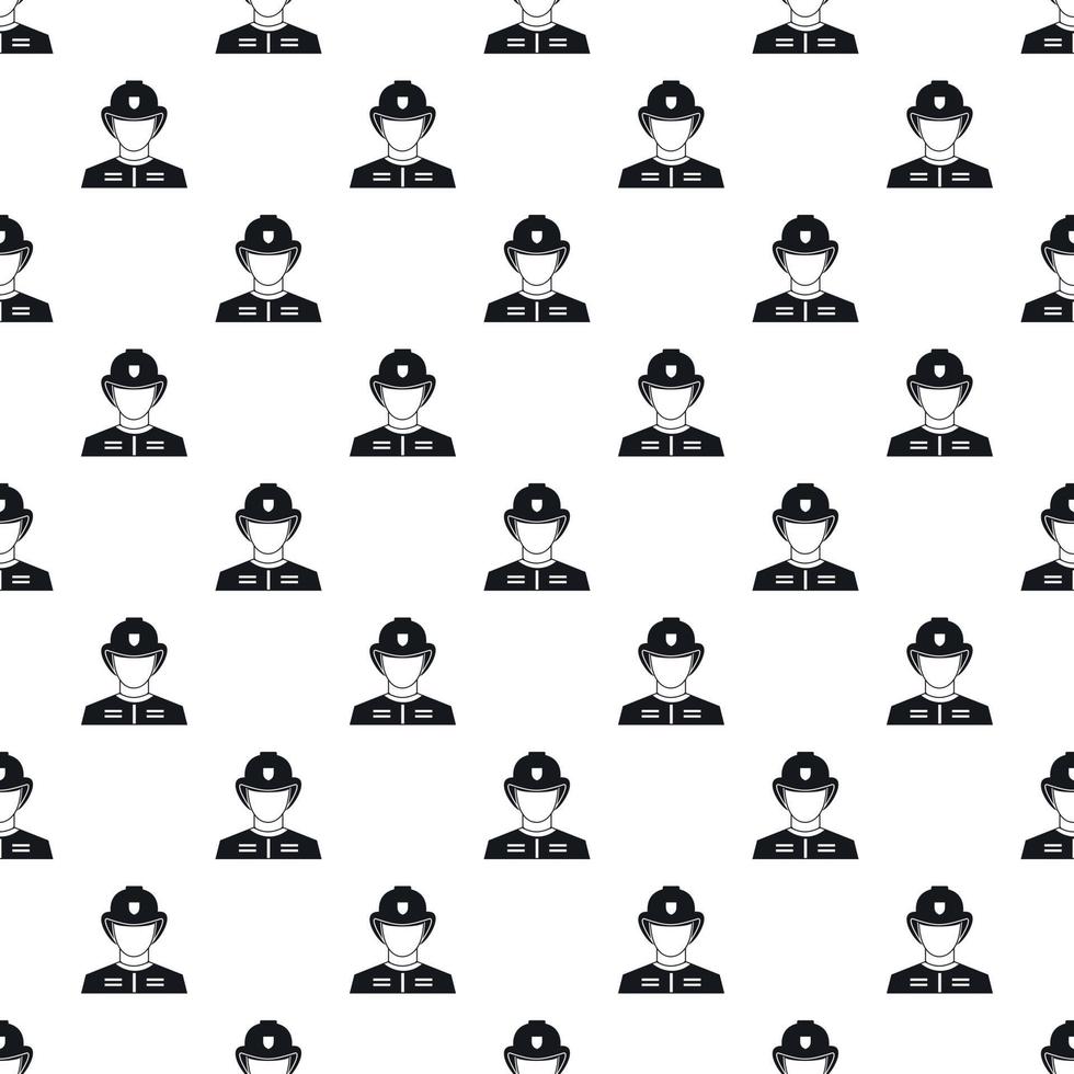 Firefighter pattern, simple style vector